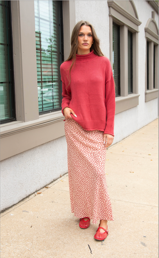 on my mind polka dot maxi skirt