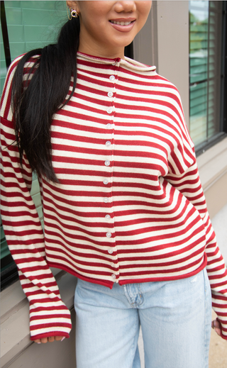 academy stripe cardigan