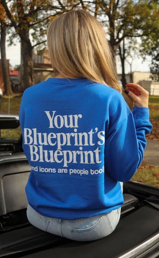 friday + saturday: blueprint sweatshirt