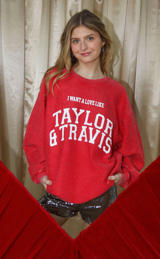 friday + saturday: lover 87 corded sweatshirt