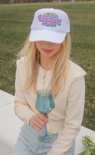 friday + saturday: never drinking again trucker hat